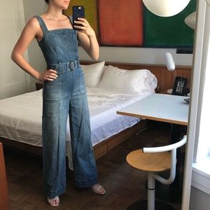 Sleeveless Denim Jumpsuit Anthropologie